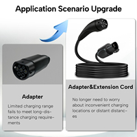 Nouveau câble d'extension de charge EV étanche NACS vers Type 2 pour Tesla IEC62196 CN