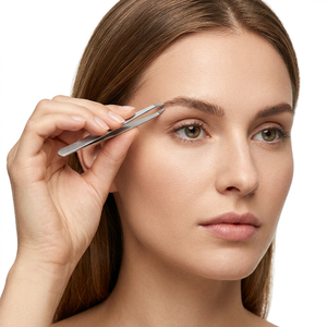Pince à épiler premium en acier inoxydable or rose avec têtes pointues et inclinées, prise en main solide pour le soin des sourcils et des cils - Product Image 5