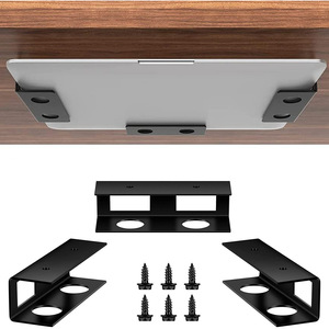 Ordenador portátil negro debajo de la Mesa soporte de estante almacenamiento Invisible soporte de Metal - Product Image 5
