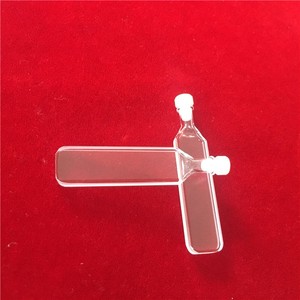 Cuvette de Quartzo 0,35ml Comprimento de Caminho de 1mm Célula de Vidro Óptico de Quartzo com Tampa de PTFE - Product Image 2