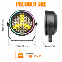 Projecteur de scène rétro 100W avec 3x30W COB RGB doré et stroboscope pour événements et locations