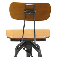 Chaise Club Toledo en Métal Style Industriel Rétro, Chaise Pivotante en Acier, Tabourets de Bar Vintage