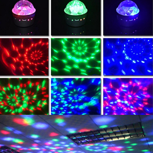 Boule disco <span class=keywords><strong>multicolore</strong></span> 3W alimentée par USB, lumières magiques pour fête d'anniversaire, concert, mini lumières de scène - Product Image 4