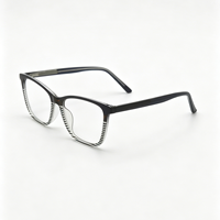 Montures de lunettes vintage œil de chat à rayures écaille de tortue