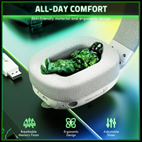 Casque de jeu sans fil ATTACK SHARK L80PRO blanc, Lightseed, latence de 20 ms, double micro, tri-mode 2.4G/BT/filaire pour PC, Mac, PS5, Switch