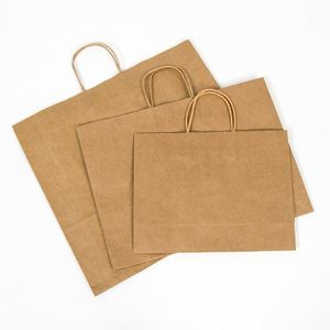 Bolsa de Papel Kraft para Comida Rápida para Llevar, Reciclable, para Restaurantes, Venta Caliente KM - Product Image 1