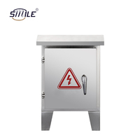 CHNSMILE NEMA 4X IP65 Caja de Montaje en Pared/Poste de Acero Inoxidable con Acabado Cepillado/Recubrimiento en Polvo, Cajas de Panel Eléctrico