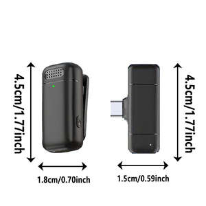 Cheaper 2-in-1 <b>Mini</b> Lapel <b>Microphone</b> 3 Modes Dual Noise Reduction Wireless Lavalier <b>Microphone</b> for iPhone iPad - Product Image 4