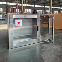 Armoire moderne à double porte en acier inoxydable pour extincteur d'incendie en métal et enrouleur de tuyau pour centre commercial, hôtel, salle de sport, appartement