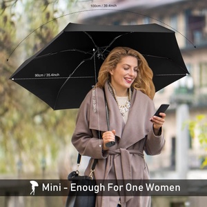 19 Inch Five-Fold Mini Pocket Size <b>Umbrella</b> Sunshade Sun UV Protection Sunny Rainy Folding Pocket Customized Small Mini <b>Umbrella</b> - Product Image 2