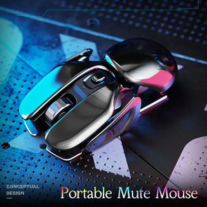 Cái Nhìn Độc Đáo Kim Loại Chuột Không Dây Với USB Receiver Sạc Im Lặng Bấm Chuột Chơi Game Không Dây Quang Học Cho Máy Tính Xách Tay PC Máy Tính - Product Image 3