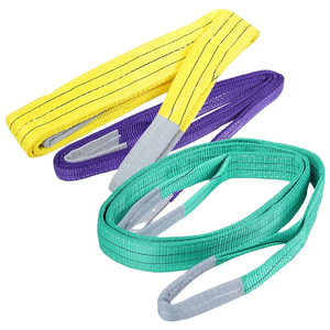 2T One Way Belt Color Code Textile Tape Lifting Slings Belt Crane Flat Polyester Lift Webbing Sling - Product Image 5