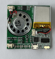 Módulo de sonido para tarjeta de felicitación con control de botón de fábrica, activación USB, grabación MP3, altavoces PCB grabables, descarga USB, personalizable