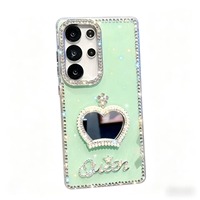 Étui de téléphone portable Kkcases Luxury Glitter Kitty TPU antichoc avec support pour S25 Ultra/S23/S24, fabriqué en Chine