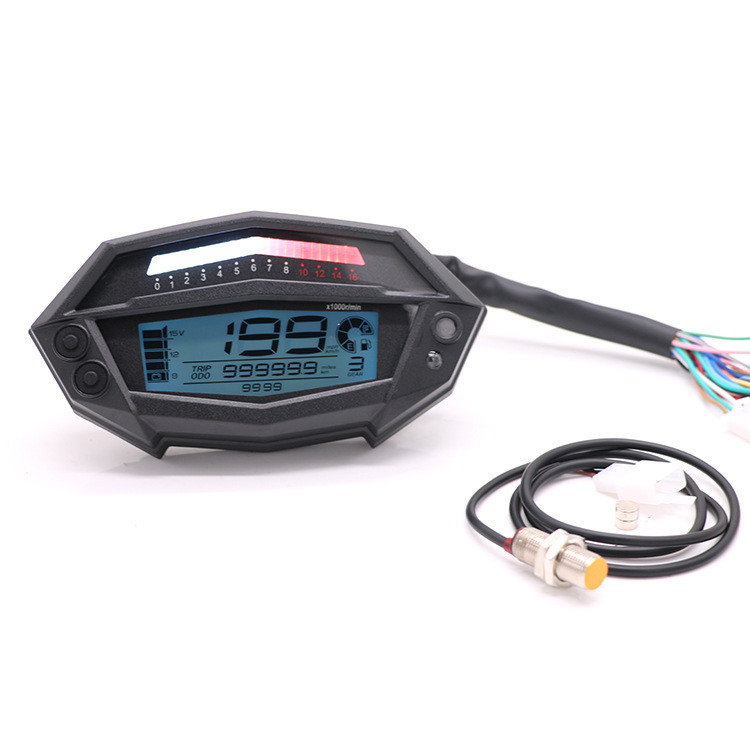 Waterproof LED Indicator Motorcycle Gear Indicator For Kawasaki - Waterproof LED Display With Holder Bracket Plug