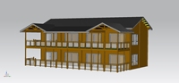 Casa de Madera Europea, Villa de Madera, Cabaña de Troncos de 2 Pisos, Casa Prefabricada