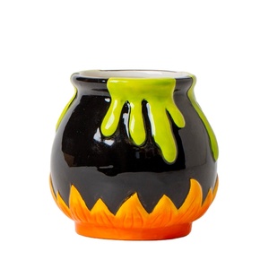 Retro Phong Cách Đầy Màu Sắc Dòng Chảy Tráng Men Gốm Lọ Hoa Nhỏ Cho Halloween Trang Trí Mini Chậu Hoa Trang Trí Sân Vườn - Product Image 1