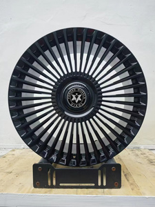 Jantes forgées en alliage d'aluminium à rayons multiples, finition noire polie, 22x9.5, 20x9, 21x9.5, 18, 19, 20, 21, 22, 24 pouces, pour BMW et Mercedes-Benz - Product Image 3