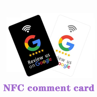 Carte NFC Google Comment Card avec puce 213/215, PVC résistant aux rayures, facile à installer, adaptée aux magasins de détail et aux salons, livraison rapide.