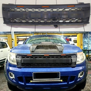 Accessoires de <span class=keywords><strong>calandre</strong></span> de pare-chocs avant tout-terrain avec feux jaunes, <span class=keywords><strong>calandre</strong></span> modifiée pour <span class=keywords><strong>Ford</strong></span> <span class=keywords><strong>Ranger</strong></span> T6 2012 <span class=keywords><strong>2013</strong></span> 2014 2015 - Product Image 2
