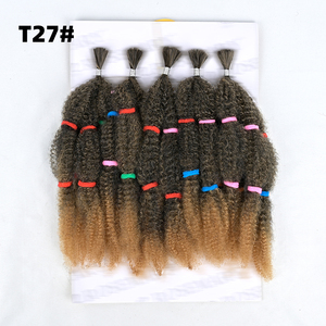 Vente en gros de mèches en vrac Nobles Gold <span class=keywords><strong>Kinky</strong></span> <span class=keywords><strong>Afro</strong></span> <span class=keywords><strong>Kinky</strong></span> de 14 pouces, qualité supérieure, 20 mèches/paquet, pour tresses au crochet - Product Image 4