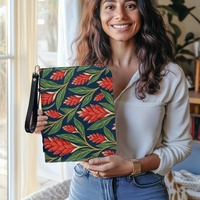 Housse de protection pour Bible, motif floral tropical avec feuilles de Teuila, fermeture éclair, idéale pour les voyages quotidiens, l'église, le shopping et comme cadeau – Vente directe usine
