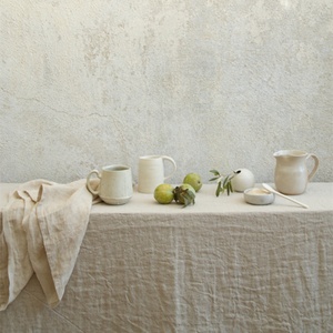 French Natural <b>Linen</b> <b>Table</b> <b>Cloth</b> <b>Table</b> Cover Classic Solid Color Easy Washed Home Hotel Customizable Wholesale - Product Image 4