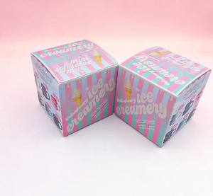 Boîte mystère personnalisée en carton avec bande de déchirement pour mini-tasses à glace molle imprimées sur mesure - Product Image 2