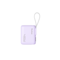 Q12 Pro 10000mAh 45W Pengisian Cepat Seukuran Kartu dengan Kabel Tipe-C Terintegrasi, Power Bank dengan Layar LED Digital