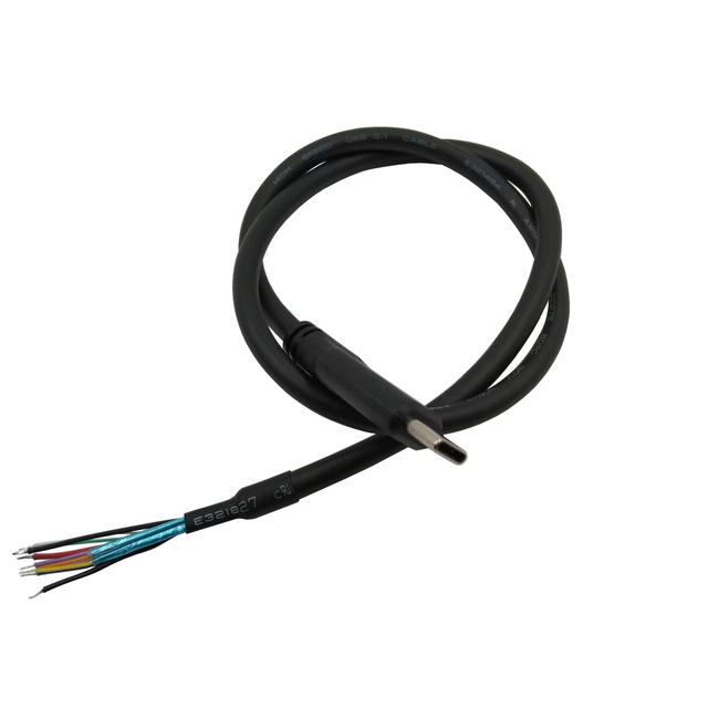 USB-C Male to Bare Open End Pigtail Cable 500mm - USB 3.1 Cable for Embedded Projects & Equipment Modification
