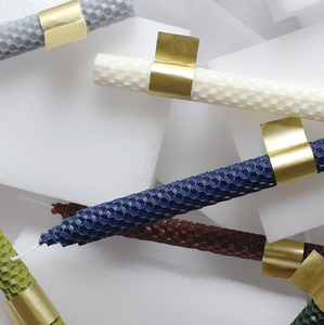 Bougies en cire d'abeille pour famille, à cône, sans fumée pour dîner d'église - Product Image 1