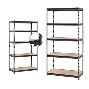 Racking Adjustable boltless Warehouse Medium Duty Metal 5 Tier garage storage industrial rack shelf