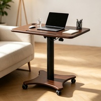 Bureau assis-debout ergonomique réglable en hauteur à vérin à gaz pour l'étude et le travail