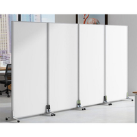 Cloison de séparation de bureau, cloison de séparation de pièce mobile, cloison de séparation en aluminium sur roulettes