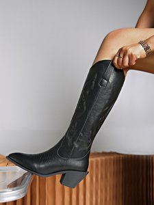 Scarpe Texane da Cowboy da Donna Toocool, Modello GA021, Nere, Taglia 40 - Product Image 3