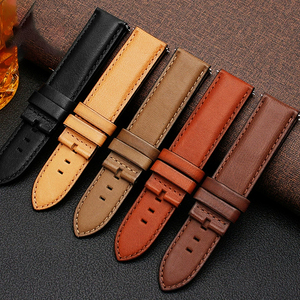 Bracelet de montre en <span class=keywords><strong>cuir</strong></span> véritable italien pour <span class=keywords><strong>homme</strong></span>, à libération rapide, compatible avec <span class=keywords><strong>Fossil</strong></span> & Timex, bracelet de montre 20 mm 22 mm - Product Image 3