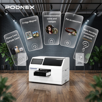 Imprimante à plat UV automatique PodNEX A3 DX7 avec encre comestible pour coques de téléphone et d'AirPods, tout-en-un, 2400 DPI, pour les petites entreprises