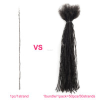 Extensions de dreadlocks naturelles en cheveux humains, micro-locs de 0,1 cm, vente en gros directe d'usine