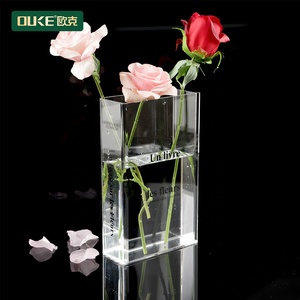 Wholesale clear Acrylic <strong>Flower</strong> Vase Book Vase for <strong>Flowers</strong> with Waterproof - Product Image 1