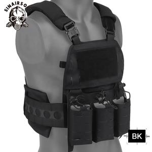 Gilet tactique porte-plaques FCPC V5 à dégagement rapide avec pochette d'insertion de chargeur avant et module à fermeture éclair arrière pour gilet de chasse - Product Image 6