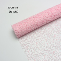Pabrik Grosir Penggunaan Industri Lainnya Jaring Jacquard Berlubang Kemasan Bunga Segar Jaring Laba-laba Model D025 Tempat Penyimpanan