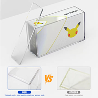 Boîte de collection ultra-premium transparente en acrylique pour cartes TCG, étui pour cartes de jeu UPC en acrylique avec protection magnétique