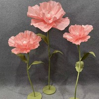 Fleurs géantes en mousse de pivoine pour mariage, avec tige et support, pour la décoration (vente en gros)