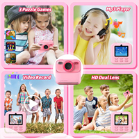 Appareil Photo Instantané Jumon pour Enfants 2.8" Double Objectif P79 Enregistrement Vidéo HD 1080P, Caméra en Plastique pour Enfants