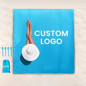 Fábrica OEM verano personalizado arena libre Picnic Camping respetuoso con el medio ambiente rejilla fina celosía impermeable plegable a prueba de agua alfombra de playa - Product Image 1