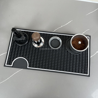 Accessoires de café Barista Tapis de tampering de café en plastique réutilisable/Tapis Conner de porte-filtre à café
