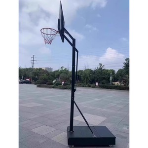 Aro de Baloncesto con Tablero de Vidrio Templado, Altura Ajustable, Equipo para Cancha al Aire Libre - Product Image 4