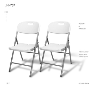 Chaise de jardin en plastique blanc, chaises pliantes en résine blanche pour les fêtes - Product Image 3