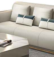 Canapé sectionnel en tissu de luxe moderne italien avec structure en bois massif pour les salons d'appartements et d'hôtels