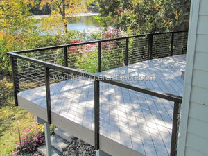 Kits de <span class=keywords><strong>balustrade</strong></span> en fil métallique YL METAL SS pour terrasse extérieure, <span class=keywords><strong>balustrade</strong></span> de balcon en acier inoxydable à tensionnement par câble - Product Image 5